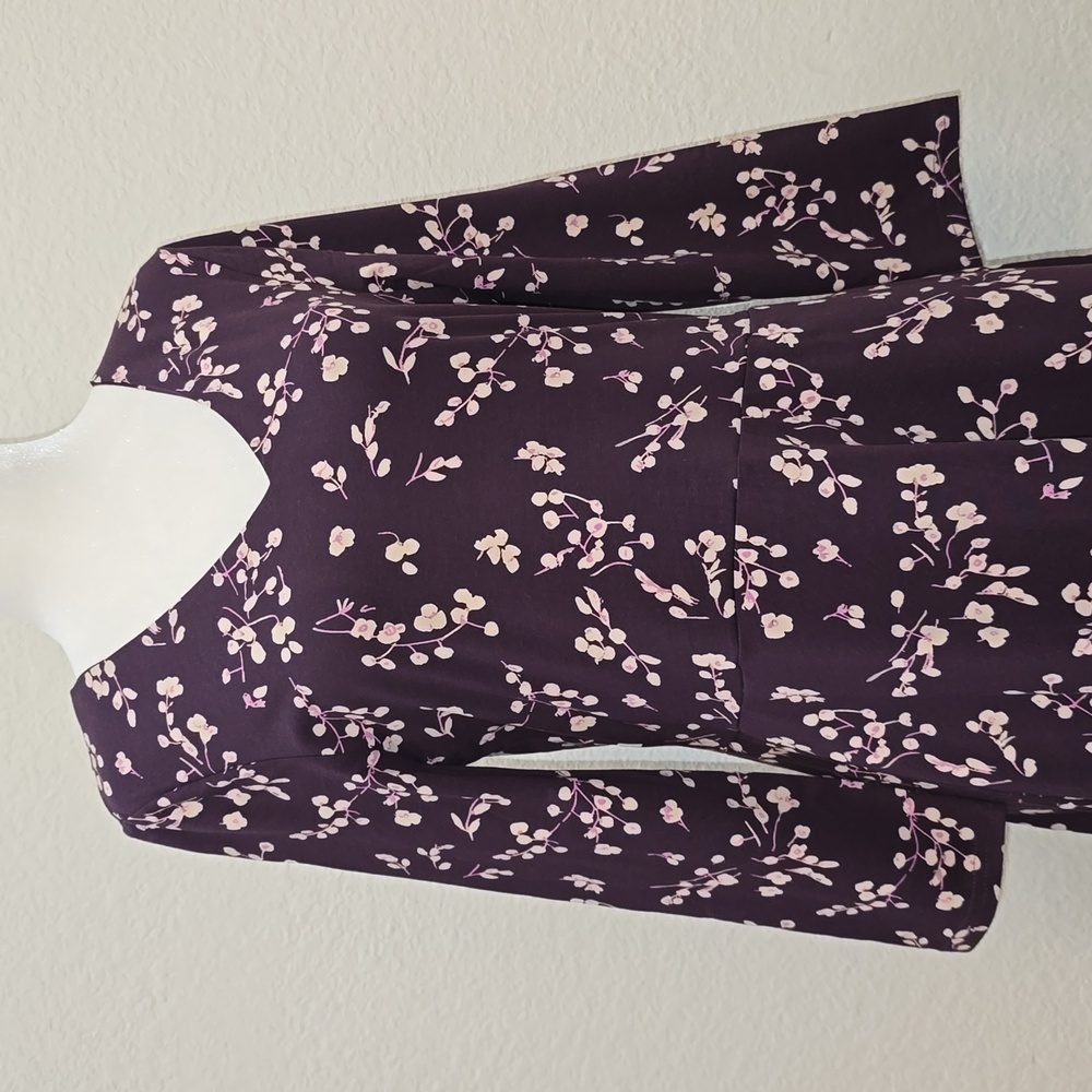 NWT Pact Organic Sustainable Cotton Fit & Flare Floral  Midi Dress Sz M - Picture 5 of 9